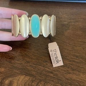 NWT Teal and gold bracelet
